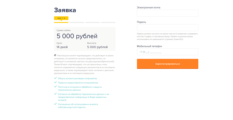 Взять займ в Езаем в Новомосковске
